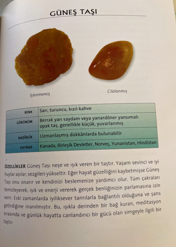Güneş Taşı Doğal Kesim Gümüş Doğal Taş Kolye - Görsel 4